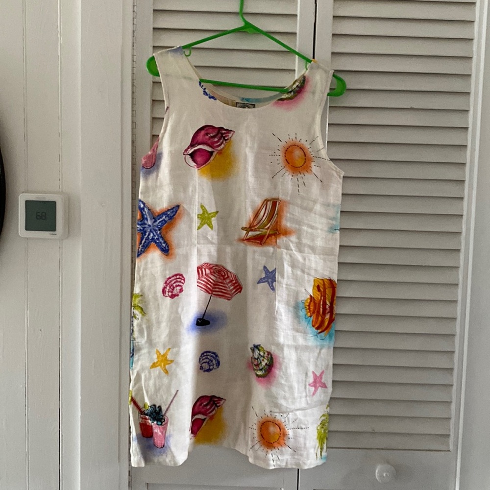 Sleeveless linen dress